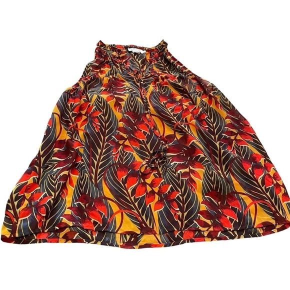 Molly Bracken Colorful Bright Leaf Top - Size Large-Sleeveless - Picture 6 of 9